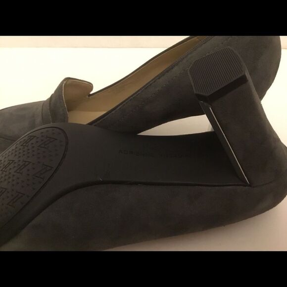 adrienne vittadini suede gray heels pezant Sz 9.5M - Picture 6 of 8